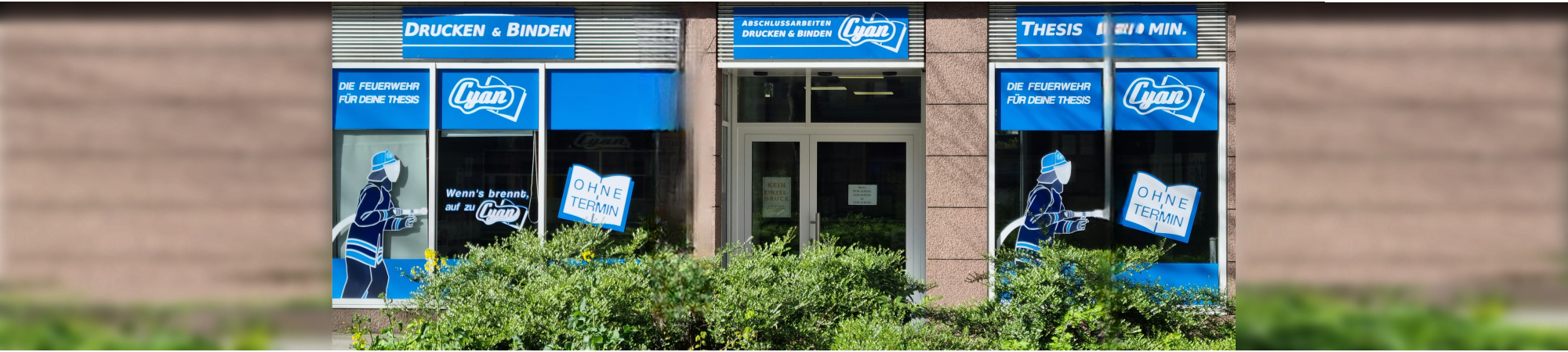 Copyshop Cyan-Stuttgart als Außen-Ansicht