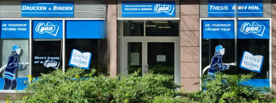 Copyshop Cyan-Stuttgart als Außen-Ansicht