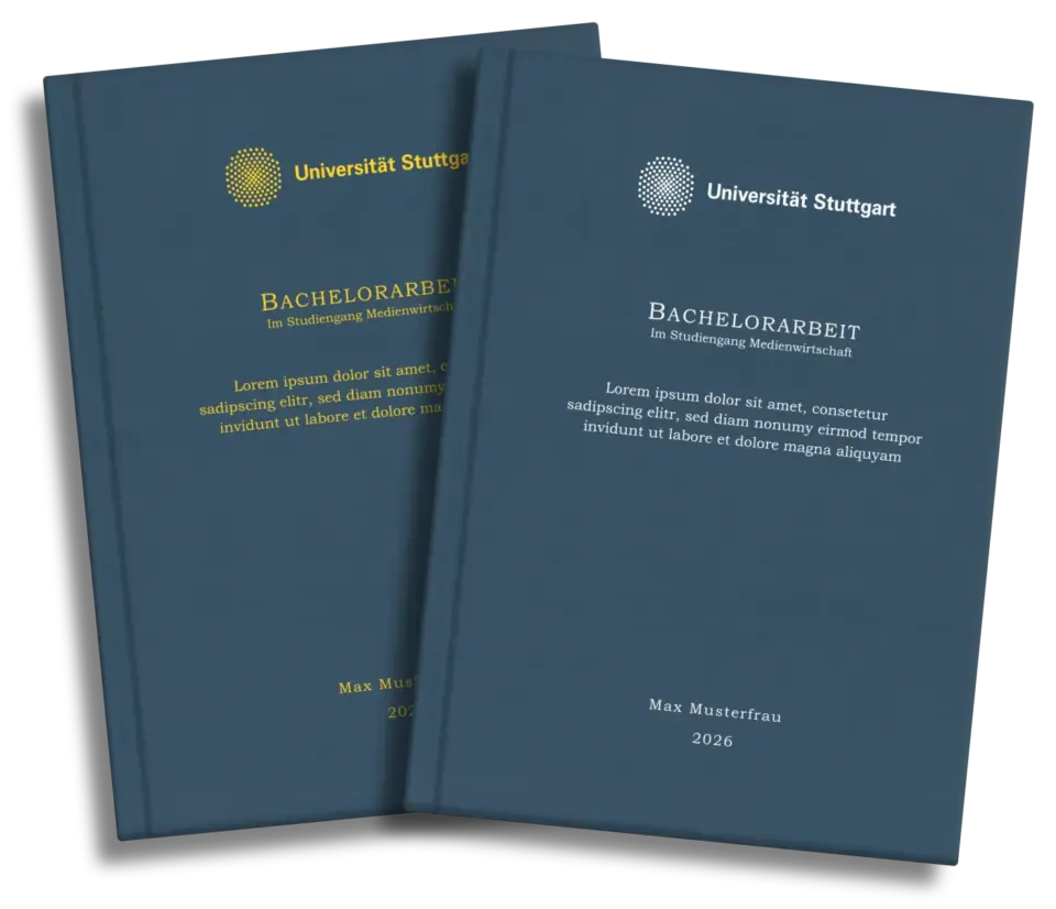 Vergleich zwischen Gold und Silber, Laserprägung Individuell- Hardcover Blau Matt,